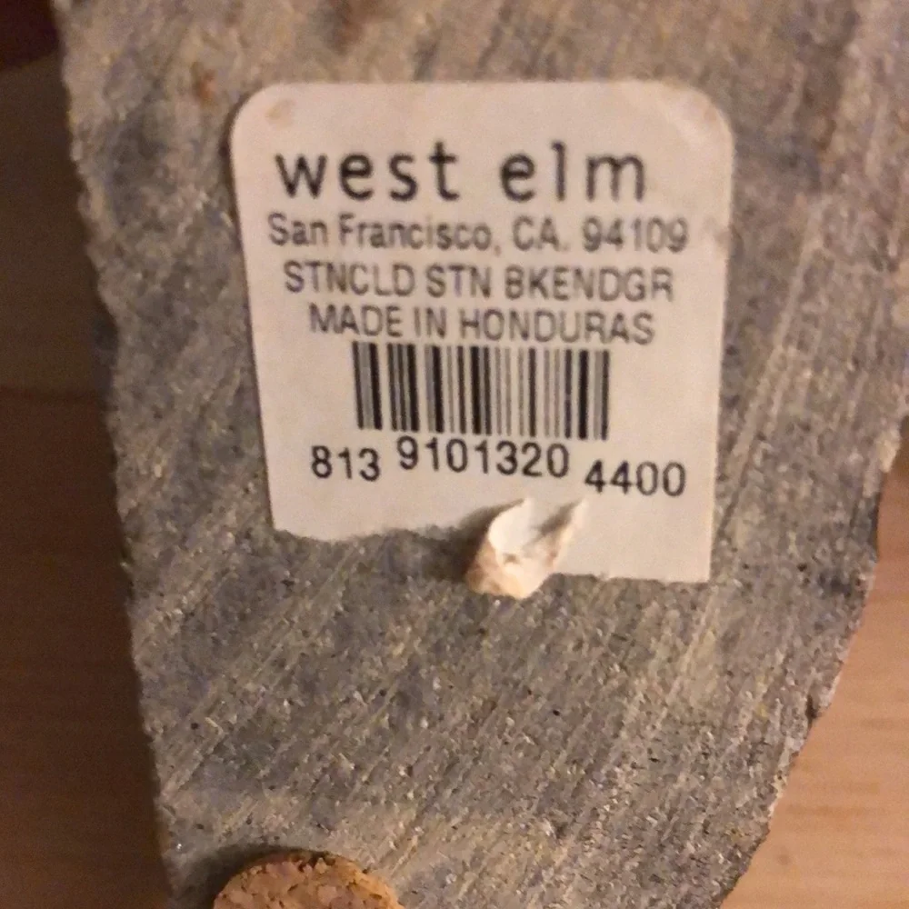 West Elm stenciled stone